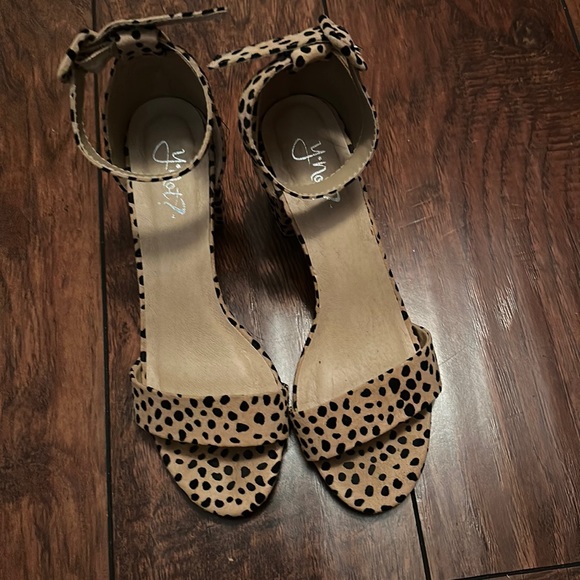 Leopard print chunky heels - Picture 1 of 2